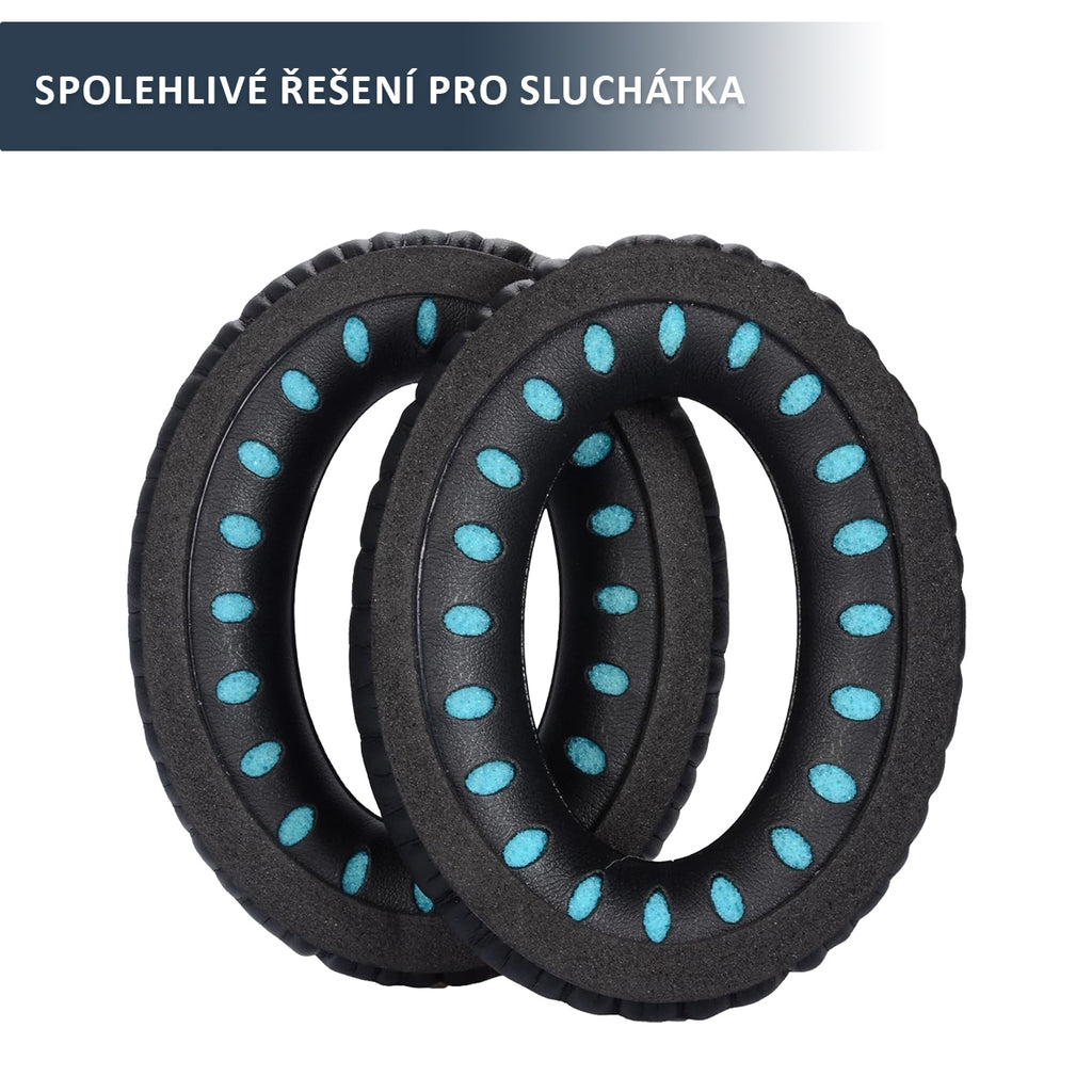 Náhradní ušní polštářky pro Bose QC35, QC25, QC15 – Proteinová kůže s paměťovou pěnou (QC35 II, AE2, SoundTrue, SoundLink)