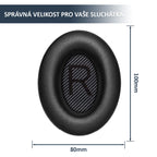 Náhradní ušní polštářky pro Bose QC35, QC25, QC15 – Proteinová kůže s paměťovou pěnou (QC35 II, AE2, SoundTrue, SoundLink)