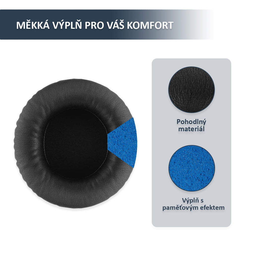 Náhradní ušní polštářky pro SteelSeries Siberia V1, V2, V3 – Proteinová kůže s paměťovou pěnou (Siberia V3 Prism)