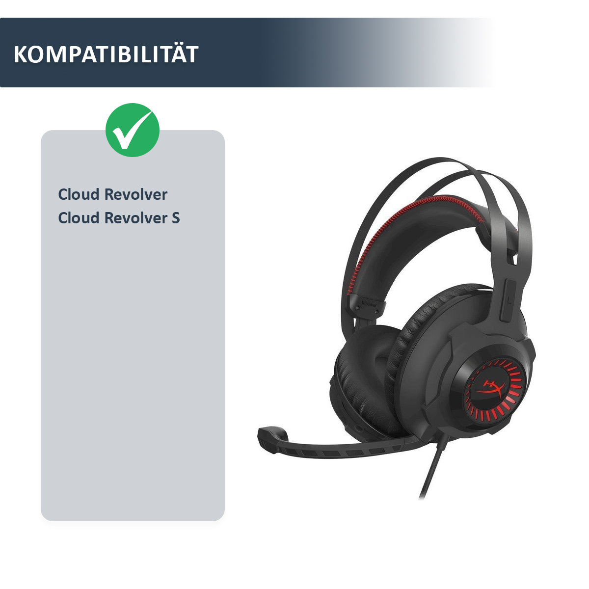 Náhradní ušní polštářky pro HyperX Cloud Revolver & Revolver S – Proteinová kůže s paměťovou pěnou