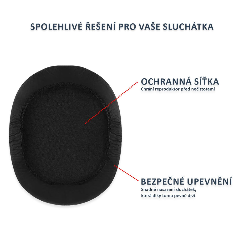 Náhradní ušní polštářky pro Sony MDR-7506, MDR-V6, MDR-CD900ST – Proteinová kůže s paměťovou pěnou (MDR-V7)