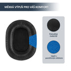 Náhradní ušní polštářky pro Sony MDR-7506, MDR-V6, MDR-CD900ST – Proteinová kůže s paměťovou pěnou (MDR-V7)