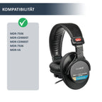 Náhradní ušní polštářky pro Sony MDR-7506, MDR-V6, MDR-CD900ST – Proteinová kůže s paměťovou pěnou (MDR-V7)