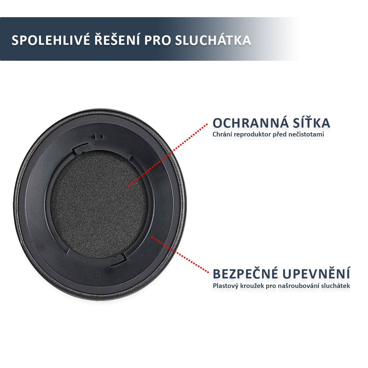 Náhradní ušní polštářky pro Razer Kraken Pro V2 & 7.1 V2 – Oválné – Proteinová kůže s paměťovou pěnou Doplňkový obrázek produktu