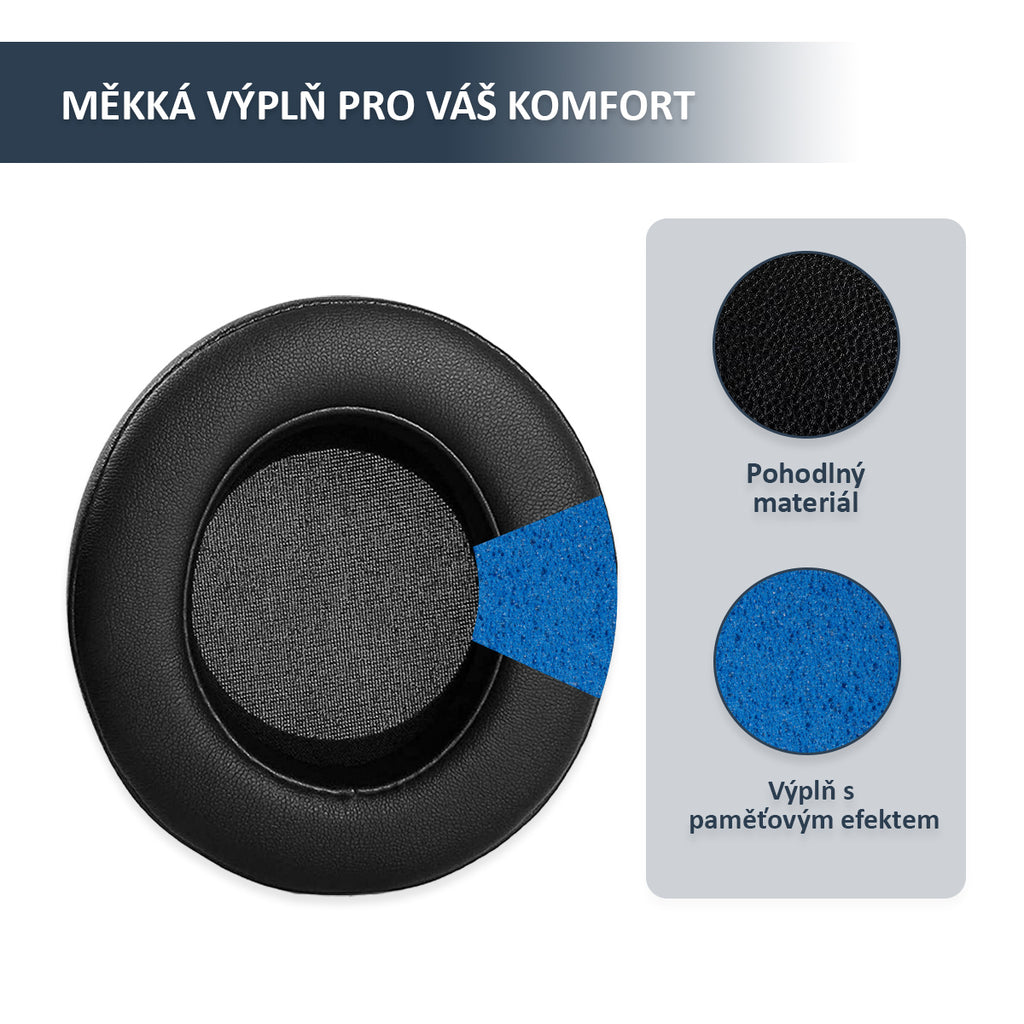 Náhradní ušní polštářky pro Razer Kraken Pro V2 & 7.1 V2 – Oválné – Proteinová kůže s paměťovou pěnou