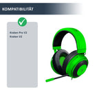 Náhradní ušní polštářky pro Razer Kraken Pro V2 & 7.1 V2 – Oválné – Proteinová kůže s paměťovou pěnou