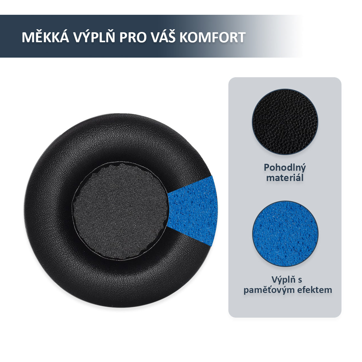 Náhradní ušní polštářky pro Razer Kraken 7.1 V1 – Proteinová kůže s paměťovou pěnou (Kraken 2014, Pro V1, Forged)