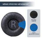 Náhradní ušní polštářky pro JBL T450BT, T500BT, T510BT, T560BT – 70mm Proteinová kůže s paměťovou pěnou (JR300, JR310, T520BT)