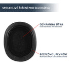 Náhradní ušní polštářky pro Audio-Technica ATH-M50X, M40X, M30X – Proteinová kůže s paměťovou pěnou (M50xBT, M20X, M70X)
