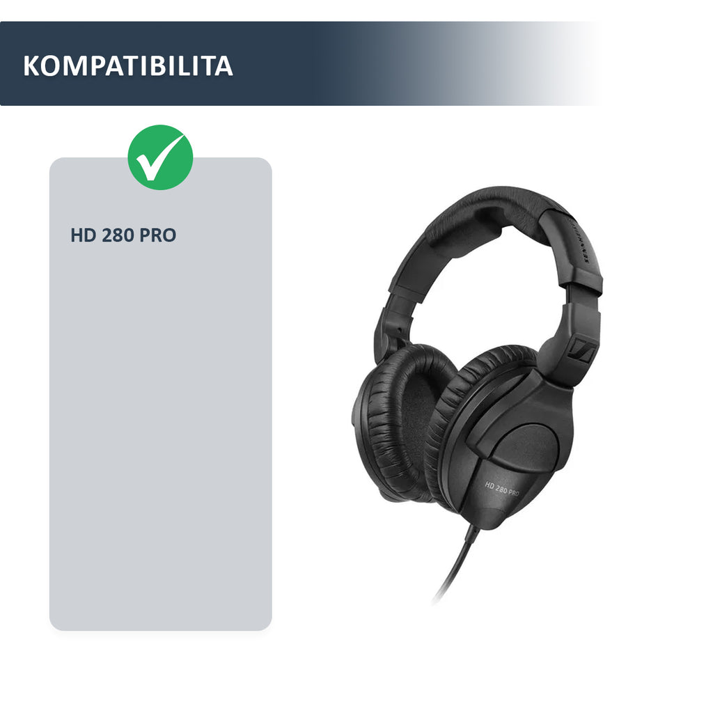 Náhradní ušní polštářky pro Sennheiser HD280 PRO – Proteinová kůže s paměťovou pěnou (HD281, HMD280 PRO)
