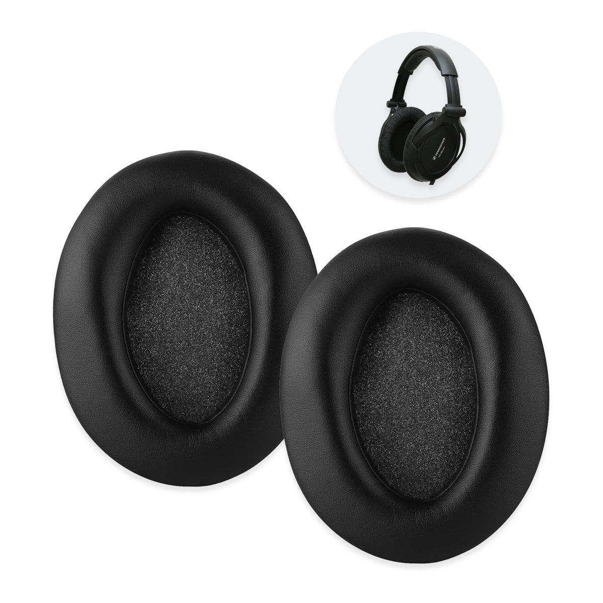 Náhradní ušní polštářky pro Sennheiser HD380 PRO – Proteinová kůže s paměťovou pěnou (PXC450, PC350, Game Zero) Hlavní obrázek produktu