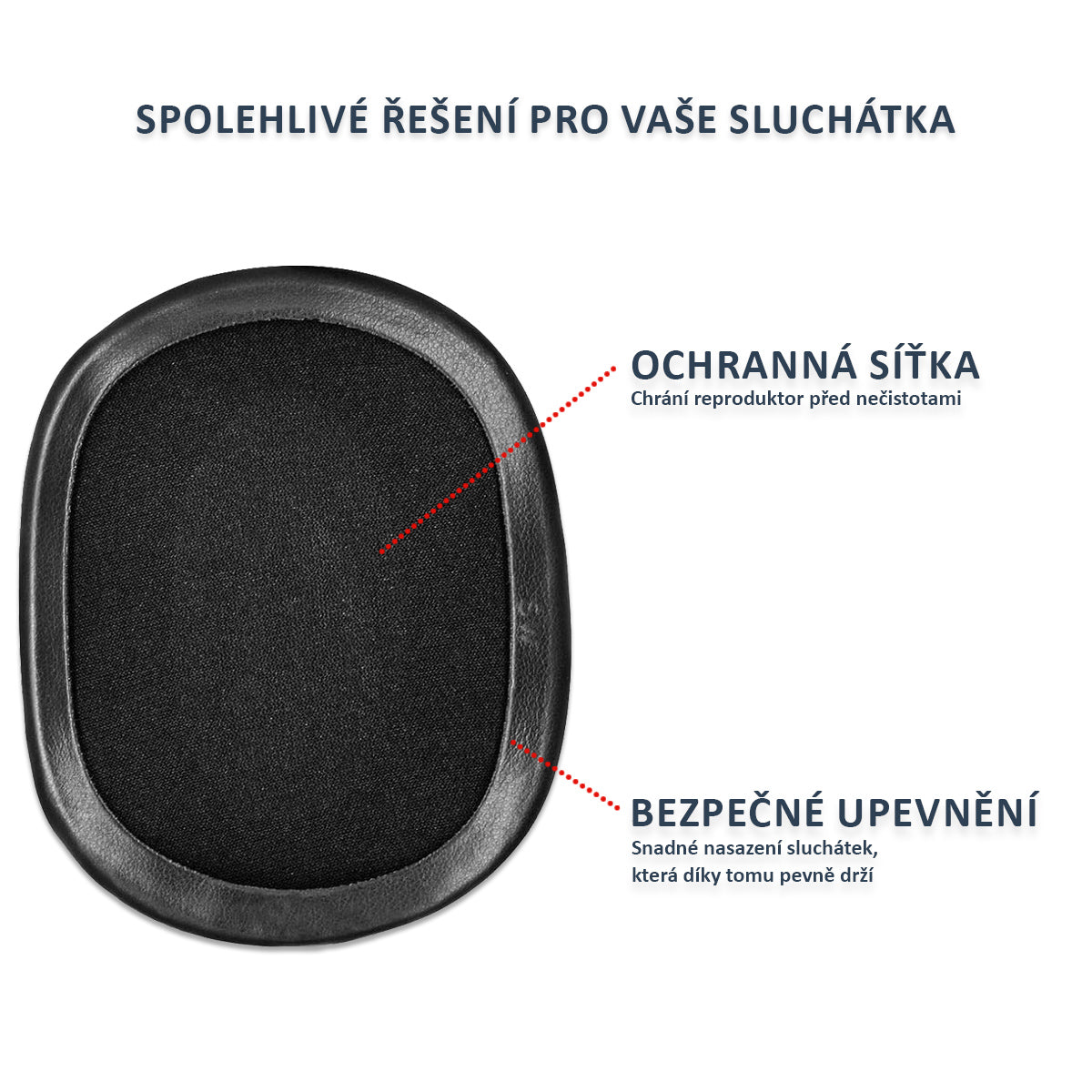 Náhradní ušní polštářky pro Logitech G Pro, G Pro X, G Pro X 2 – Proteinová kůže s paměťovou pěnou (G Pro X Lightspeed)
