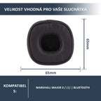 Náhradní ušní polštářky pro Marshall Major III – Proteinová kůže s paměťovou pěnou (Major 3, Mid ANC)