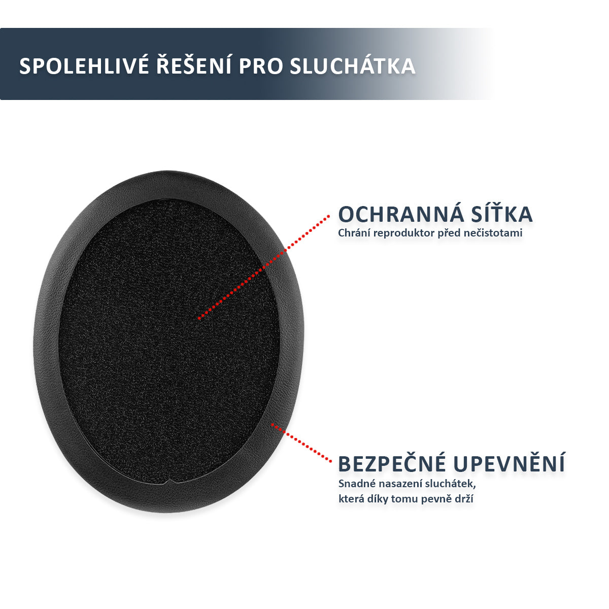 Náhradní ušní polštářky pro HyperX Cloud Alpha – Proteinová kůže s paměťovou pěnou (Alpha S, Alpha Wireless, Alpha Pro) Doplňkový obrázek produktu