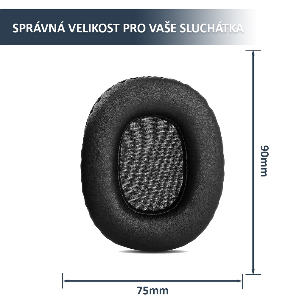 Náhradní ušní polštářky pro Marshall Monitor – Proteinová kůže s paměťovou pěnou (Monitor Bluetooth, Steel Edition)