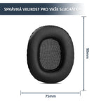 Náhradní ušní polštářky pro Marshall Monitor – Proteinová kůže s paměťovou pěnou (Monitor Bluetooth, Steel Edition)