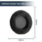 Náhradní náušníky pro Beyerdynamic DT770, DT880, DT990 – Černá – Proteinová kůže s paměťovou pěnou (DT770 Pro, DT990 Pro, MMX 300)