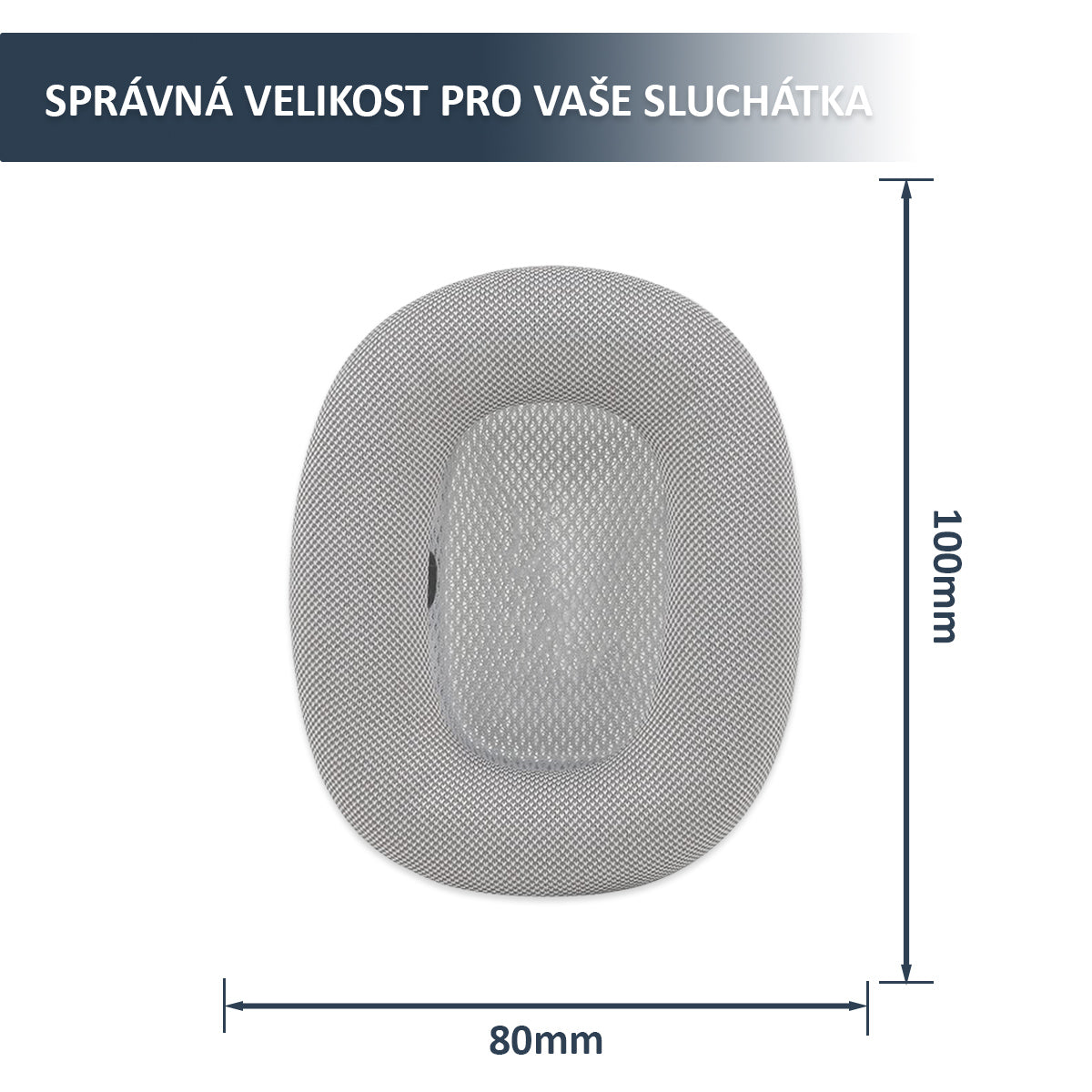 Náhradní náušníky pro Apple AirPods Max – Šedá – Síťová tkanina s paměťovou pěnou a magnetickým uchycením (Space Gray)
