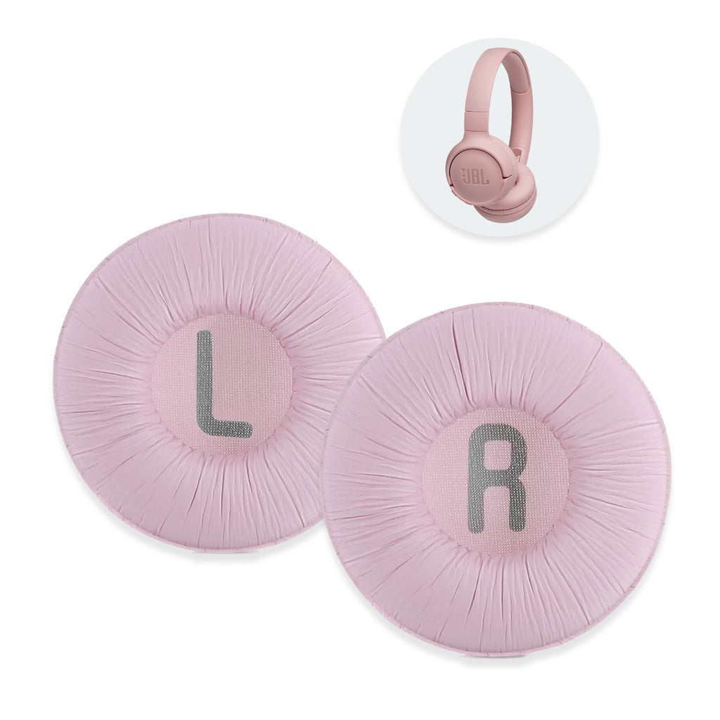 Náhradní náušníky pro JBL T450BT, T500BT, T510BT, T560BT – Růžová – 70mm proteinová kůže s paměťovou pěnou (JR300, JR310)