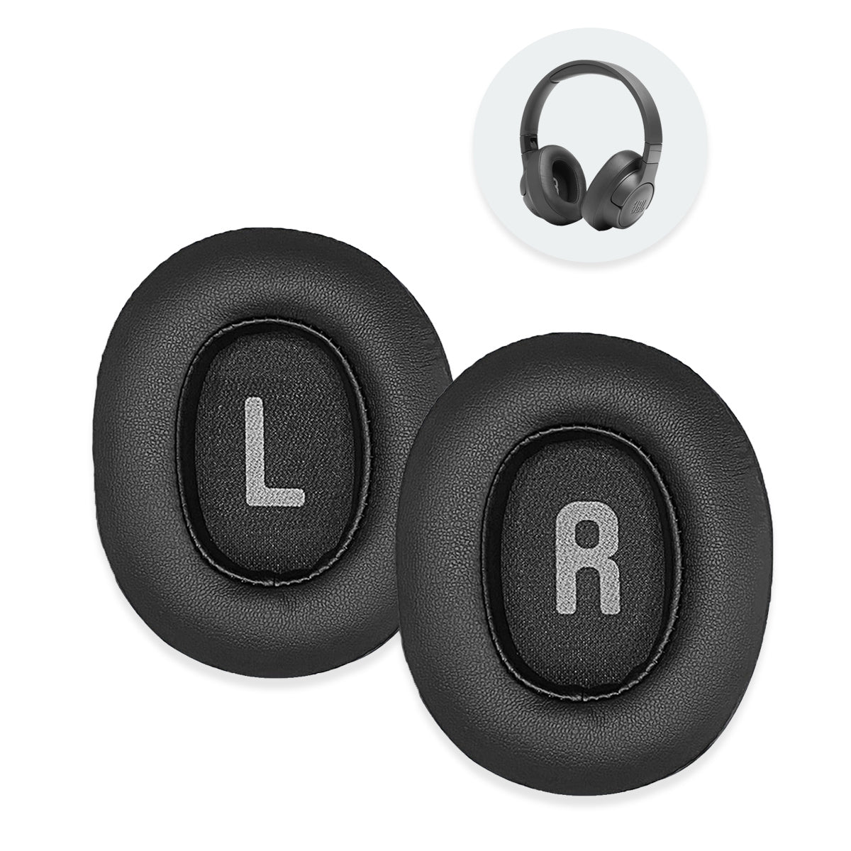Náhradní náušníky pro JBL Tune 750BTNC, Tune 760NC, Tune 770NC – Proteinová kůže s paměťovou pěnou (700BT, 710BT, 720BT)