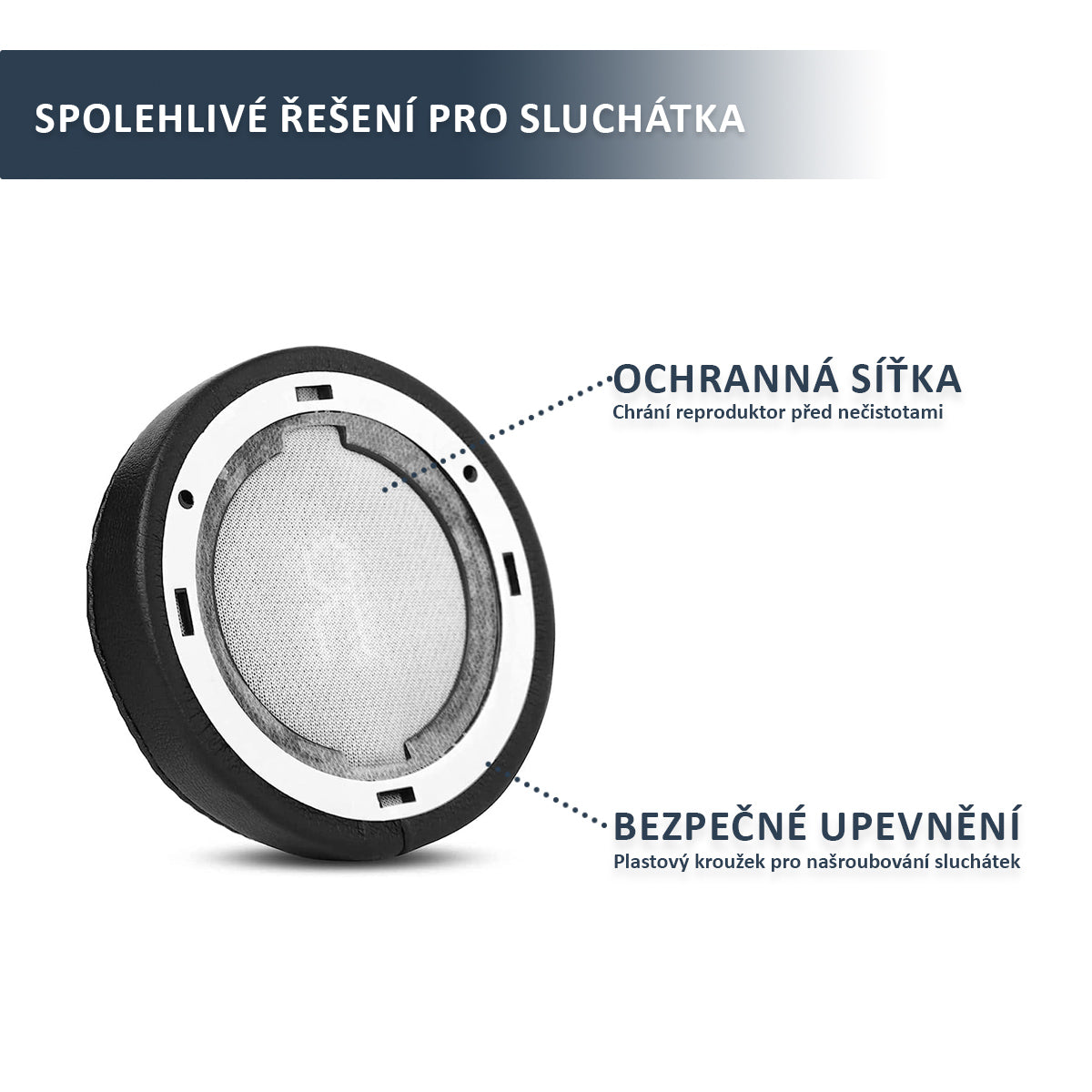 Náhradní náušníky pro JBL E45BT, C45BT, E35 – Proteinová kůže s paměťovou pěnou (E35BT, Duet BT)