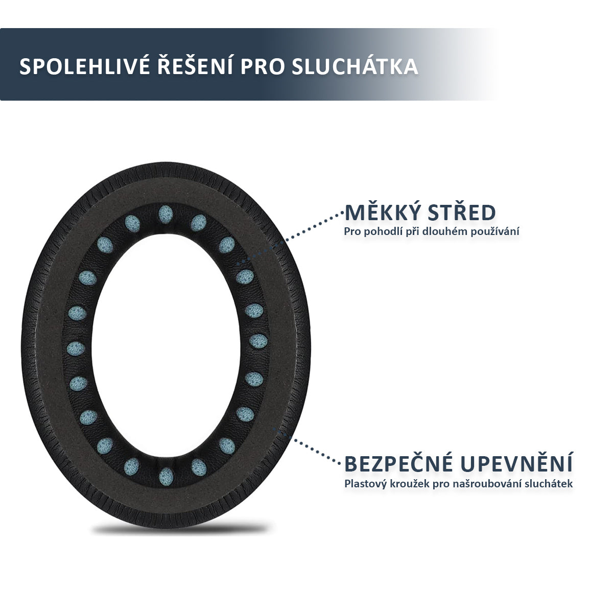Náhradní náušníky pro Bose QuietComfort 45 (QC45) – Proteinová kůže s paměťovou pěnou (QuietComfort SE) Doplňkový obrázek produktu