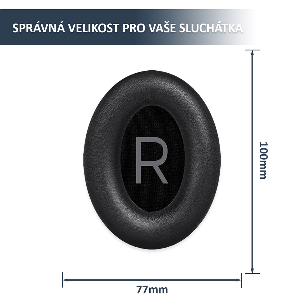 Náhradní náušníky pro Bose QuietComfort 45 (QC45) – Proteinová kůže s paměťovou pěnou (QuietComfort SE)