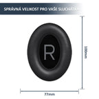 Náhradní náušníky pro Bose QuietComfort 45 (QC45) – Proteinová kůže s paměťovou pěnou (QuietComfort SE)