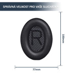 Náhradní náušníky pro Bose QC35 II – Proteinová kůže s paměťovou pěnou (QuietComfort 35, QC35)