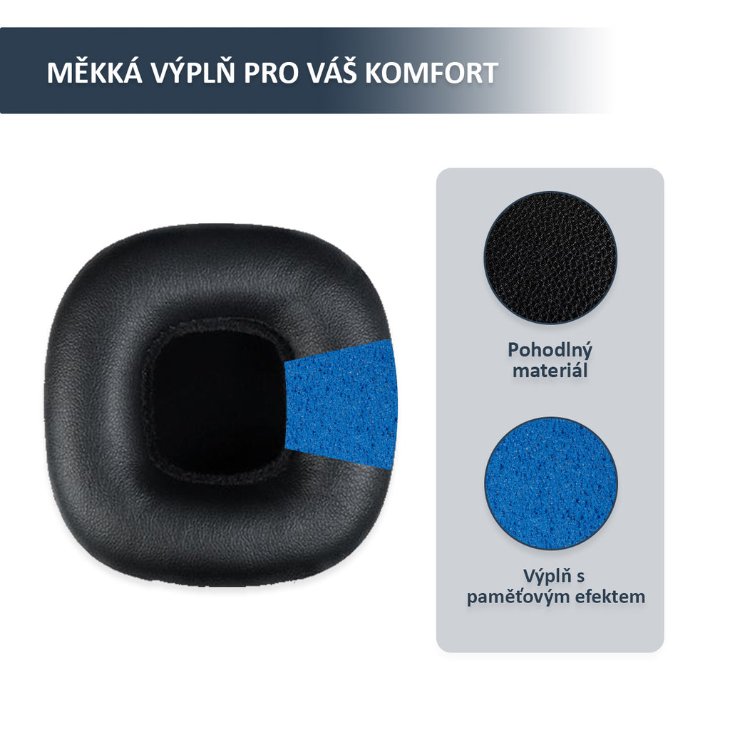 Náhradní náušníky pro Marshall Mid, Mid Bluetooth a Mid ANC – Proteinová kůže s paměťovou pěnou