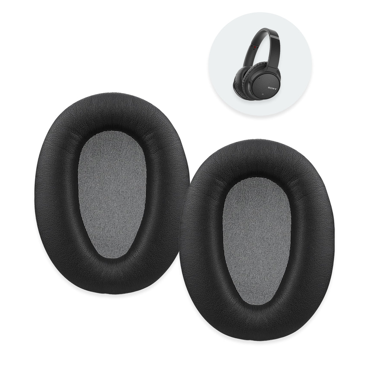 Náhradní náušníky pro Sony WH-CH700N, WH-CH710N, MDR-ZX770BN – Proteinová kůže s paměťovou pěnou (MDR-ZX780DC, MDR-10R) Hlavní obrázek produktu