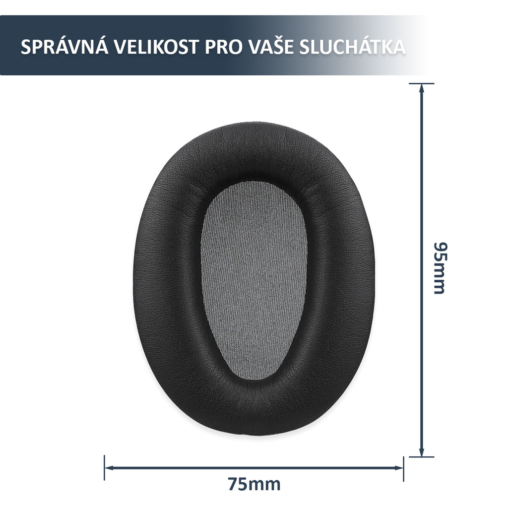 Náhradní náušníky pro Sony WH-CH700N, WH-CH710N, MDR-ZX770BN – Proteinová kůže s paměťovou pěnou (MDR-ZX780DC, MDR-10R)