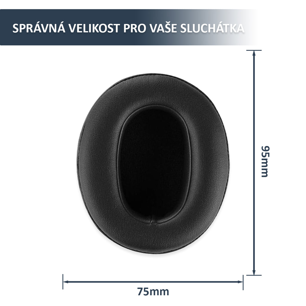 Náhradní náušníky pro Sony WH-XB900N Extra Bass – Proteinová kůže s paměťovou pěnou (WH-CH710N, WH-CH720N, MDR-RF895RK)