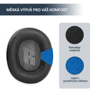 Náhradní náušníky pro JBL Live 650BTNC, E65BTNC, Live 660NC – Proteinová kůže s paměťovou pěnou (Live 750NC, 770NC, Duet NC)