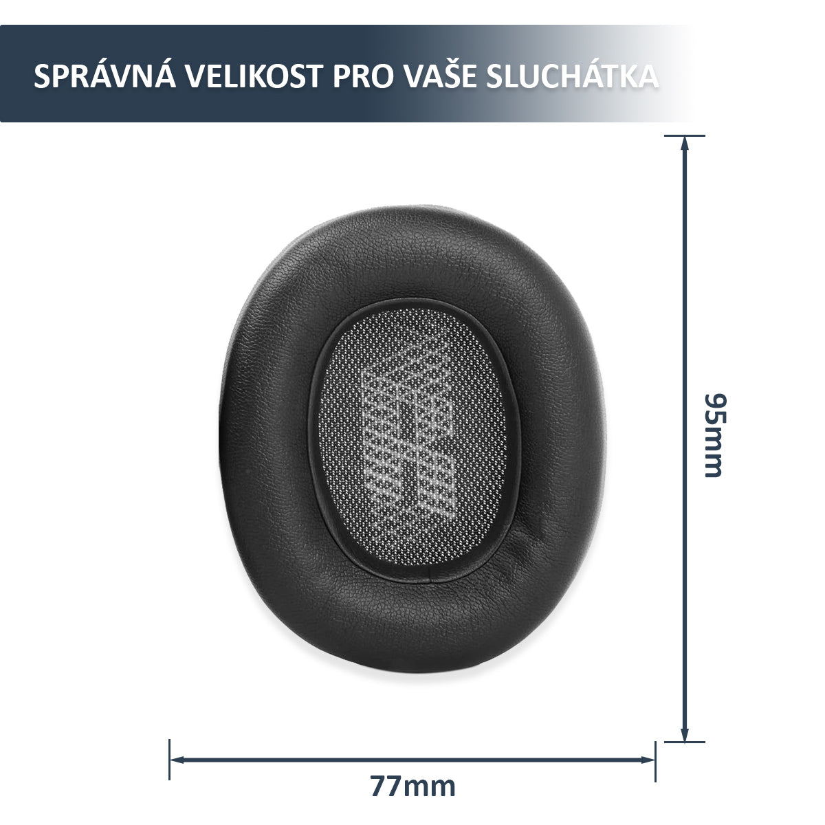 Náhradní náušníky pro JBL Live 650BTNC, E65BTNC, Live 660NC – Proteinová kůže s paměťovou pěnou (Live 750NC, 770NC, Duet NC)