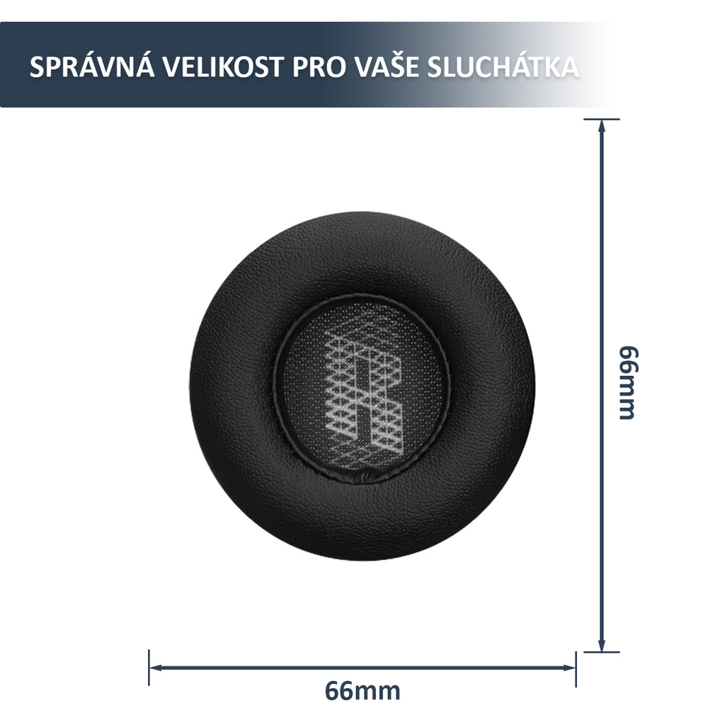 Náhradní náušníky pro JBL Live 400BT, Live 460NC – Proteinová kůže s paměťovou pěnou